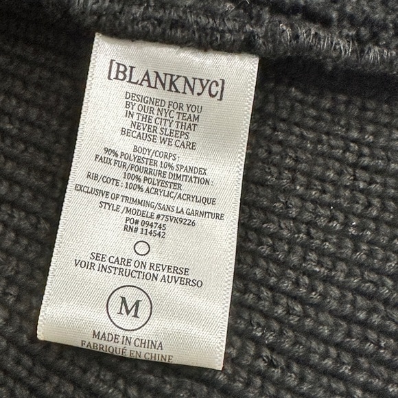 BLANKNYC Fitted Side Zip Faux Fur Collar Suede Leather Moto Sweater Jacket - Picture 9 of 13